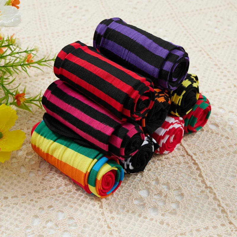 Children Girl Pantyhose Kids Striped Pattern High Waist Cosplay Leggings Pants Cosplay Halloween Christmas Stockings