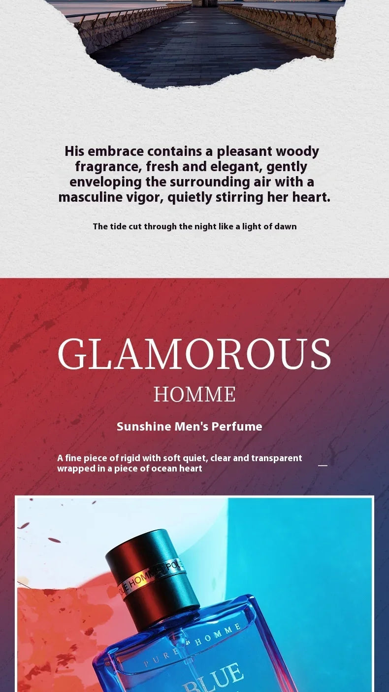 Cologne Perfume Men Spray Flirting Pheromone Long Lasting Irresistible Ocean Fruity Light Fragrance Gentleman Sandalwood Perfume