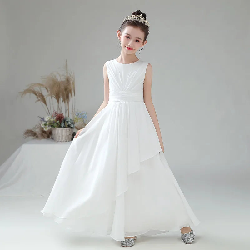 Dideyttawl Customized Chiffon Flower Girl Dress For Wedding Party First Communion 2025 Little Bride Gowns Junior Bridesmaid