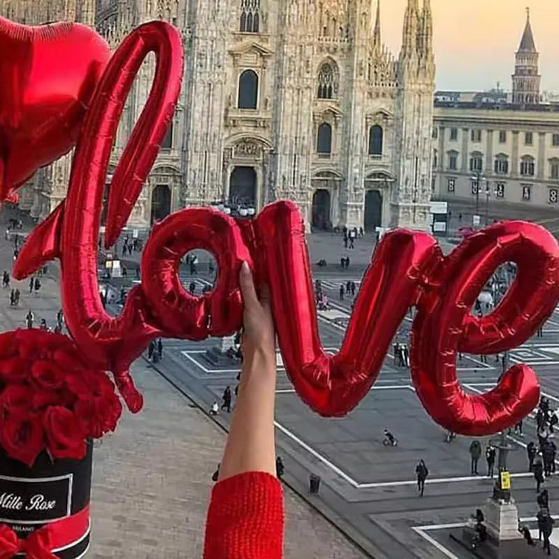 LOVE Letter Foil Mylar Balloon for Wedding Valentine's Day Anniversary Birthday Party Decor Background Arch wreath DIY Supplie