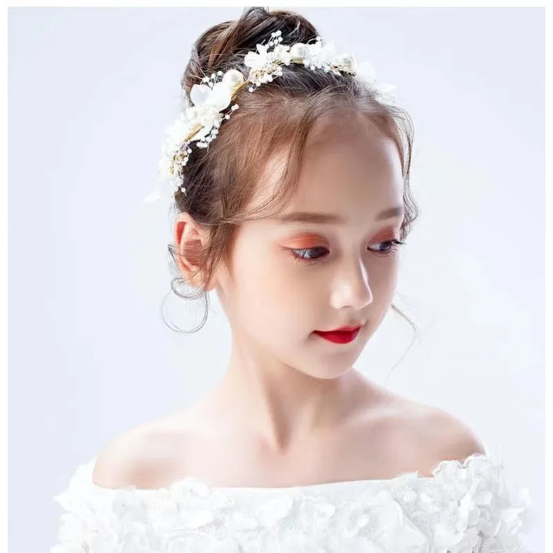 New Children's Wreath Headbreads Princess Tiara Crown Decoration Bride Bridesmaid Wedding Photography Holiday Photo Headdress