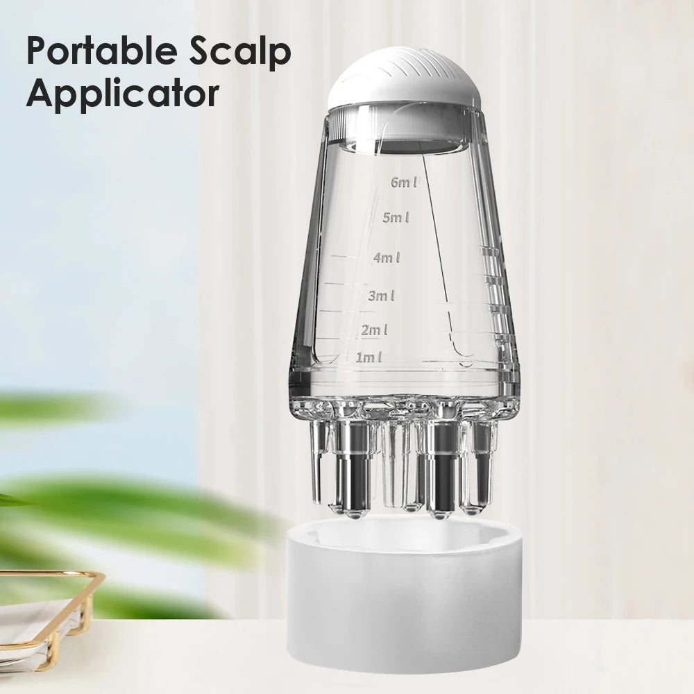 Scalp Applicator Hair Regrowth & Styling Solution Guide Comb Hexagon Head Oil Roller Ball Massage Comb Massage Relaxation Tools