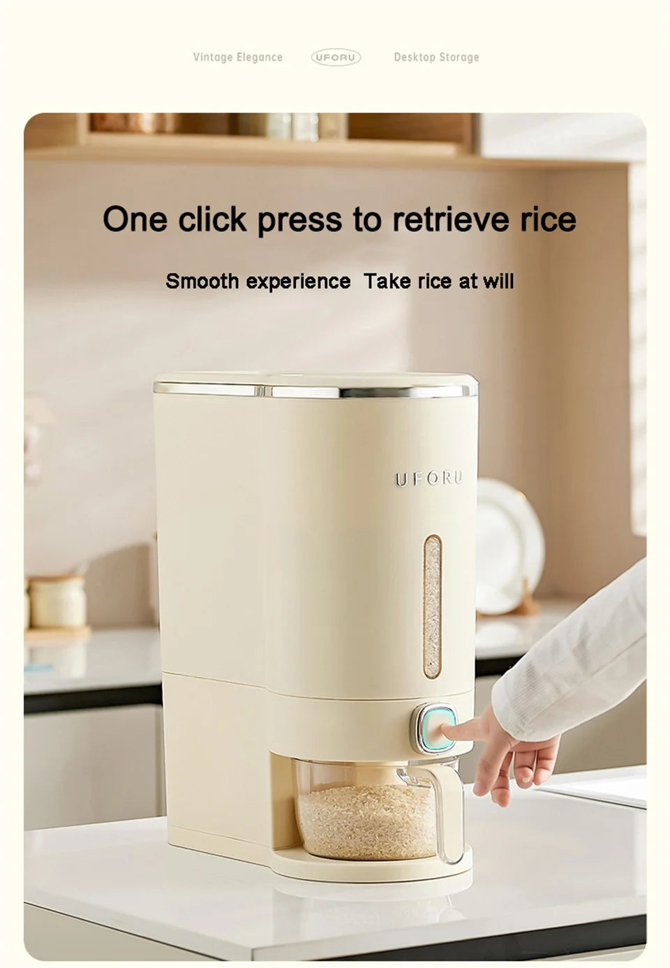 Sealed Rice Bucket Sealed Moisture Proof Rice Dispenser With Cup Grain Powder Boxes Storage Food Cereal Container