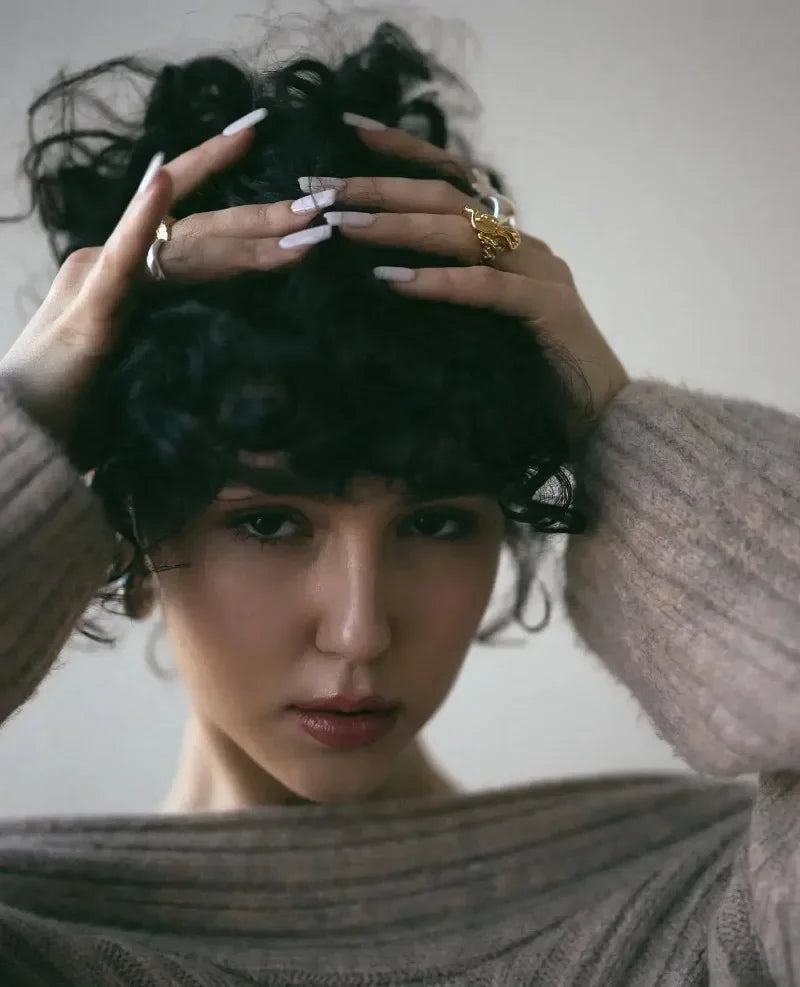 Tuularose Women's Off-Shoulder Sweater Fashion Loose Casual Brown Retro Pullover Spring High Street Office Lady Tops Knitwear