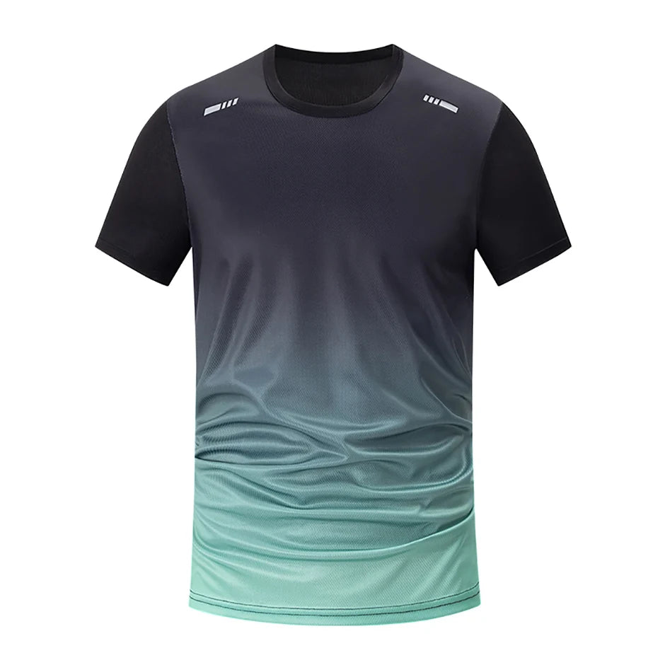 4/1/2 Pack Men's Gradient Quick-drying Sportswear Teenagers Leisure Joker Short-sleeved Multi-size Mixed-color Running Fitness T