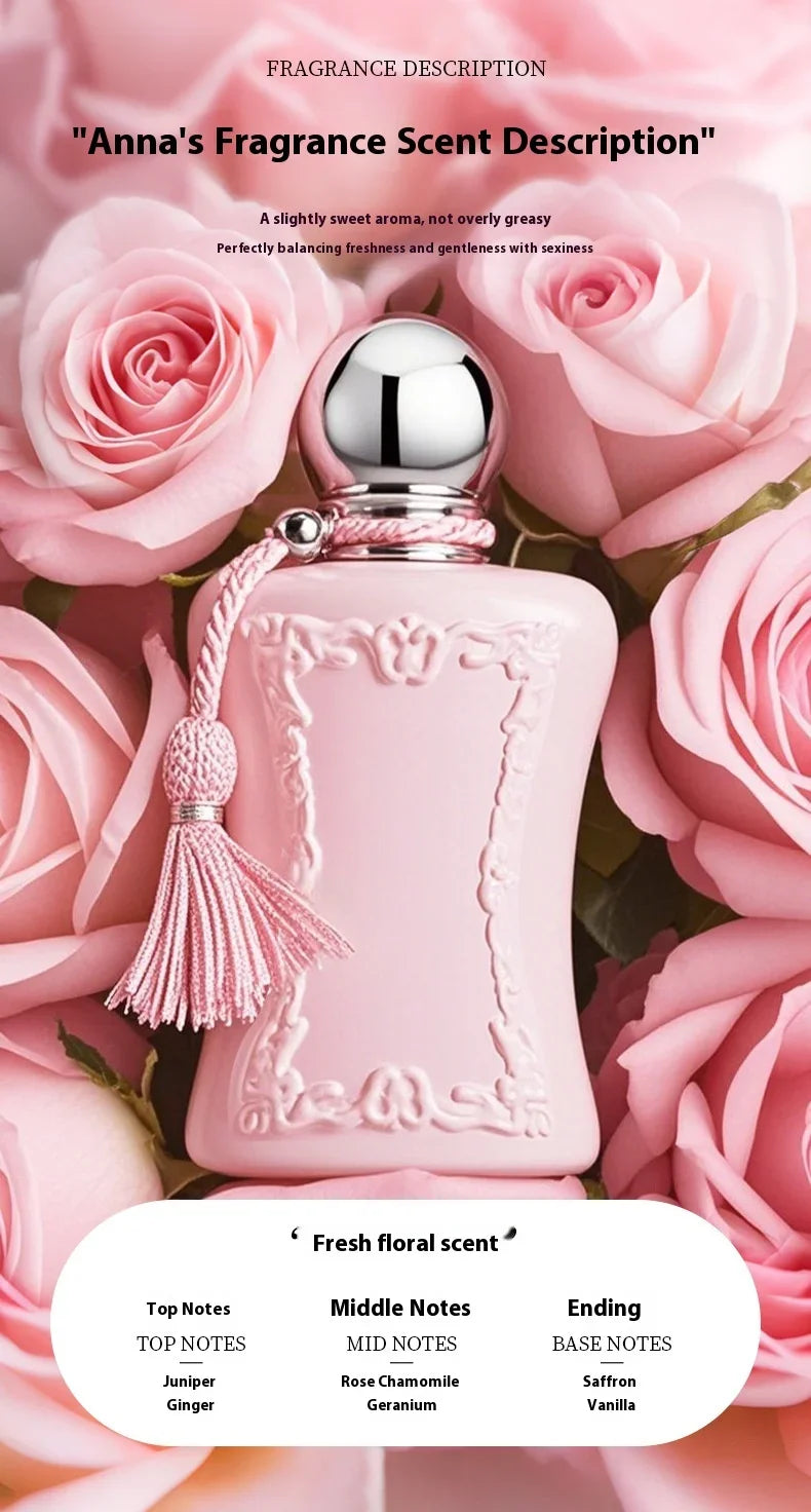 Brand Rose 75ML Perfume Women Spray Flirting Pheromone Long Lasting Floral Fresh Romance Vibrant Light Fragrance Dating Gift