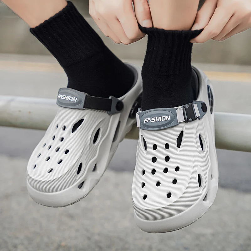 Men's New Summer Sports Sandals for Beach Wear, Non-Slip, Wear-Resistant, Closed-Toe Shoes, Sandals and Slippers