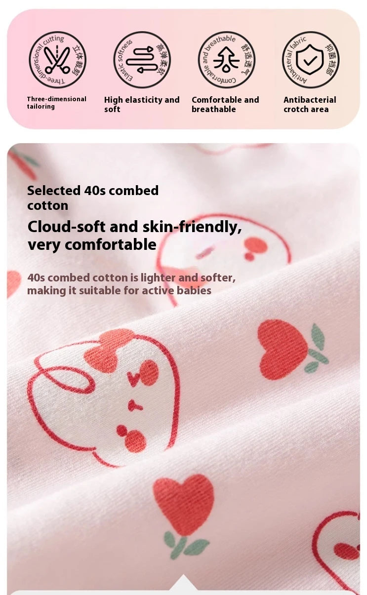 4Pcs/Lot Childen Girls Underwear Cartoon Cute Panties For Girl Cotton Toddlers Kids Breathable 1-14 Years Girls Briefs