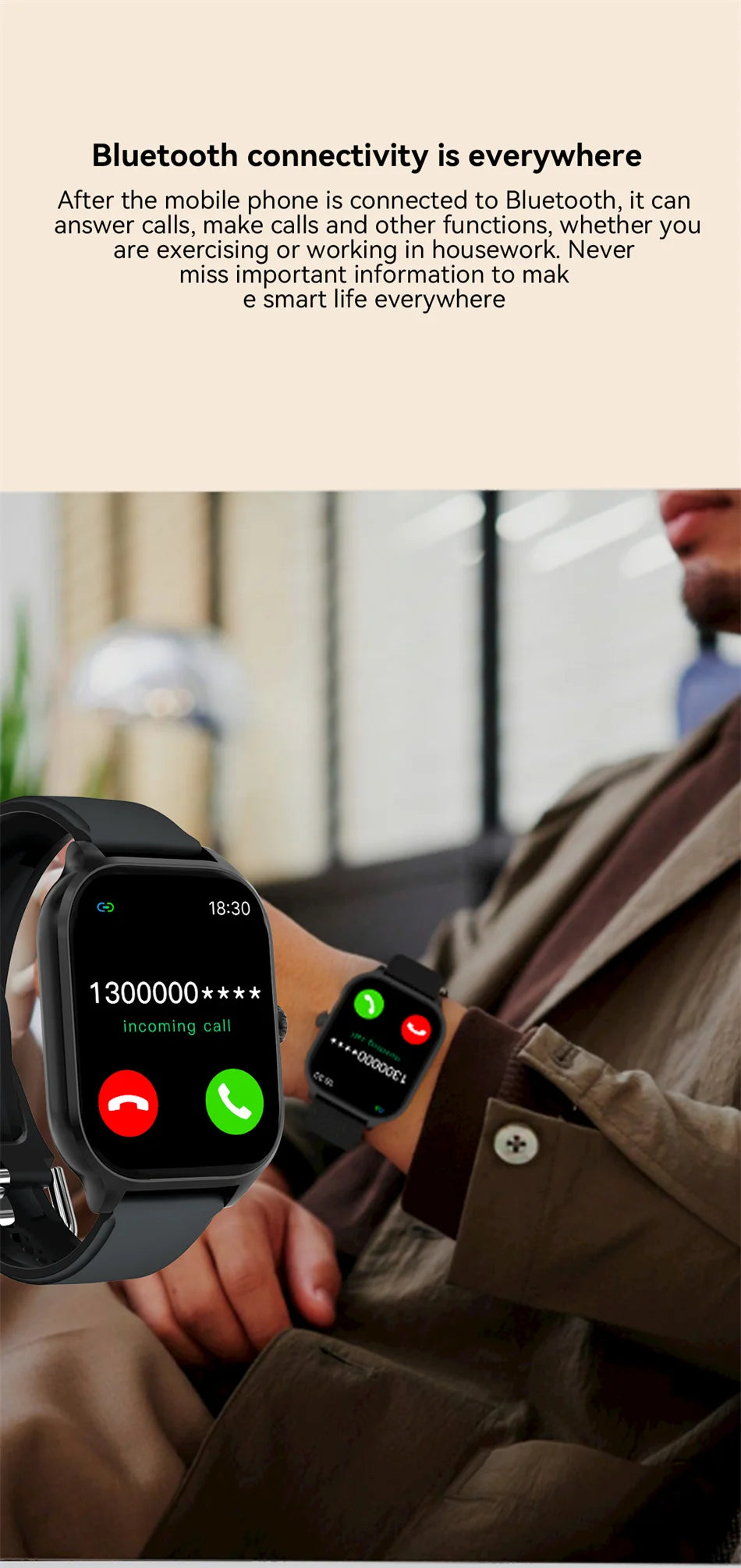 2025 New Smart Watch Men Women Gifts 2.01'' Full Touch Screen Sport Fitness Tracker Smartwatch Men BT Calls Digital smarthwhatch