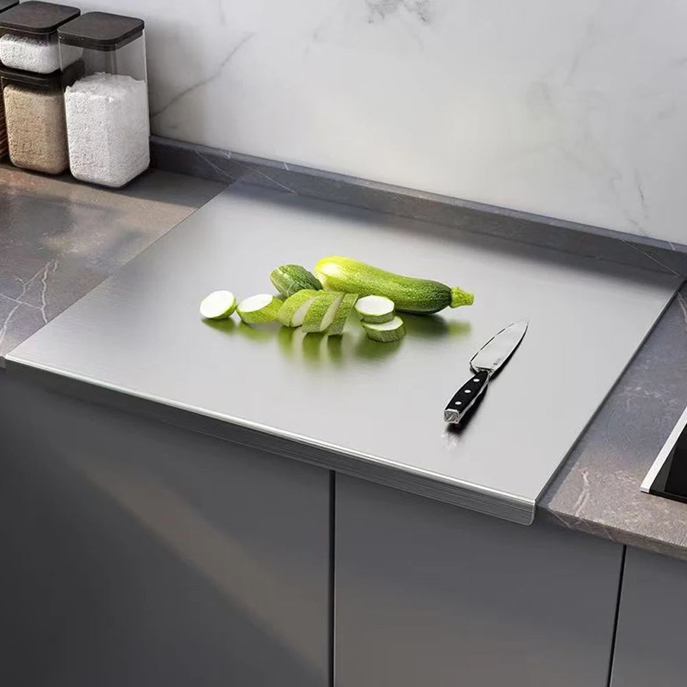 Stainless Steel Chopping Board L-Shaped Large Size Double Panel Multifunctional Home Kitchen Fruit Cutting And Kneading Panel