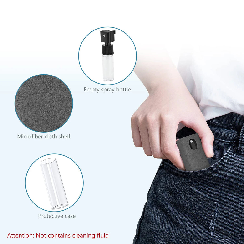 2 In 1 Phone Screen Cleaner Spray Portable Tablet Phone Touch Screen Cleaner Microfiber Cloth Set Glass Mini Cleaning Artifact