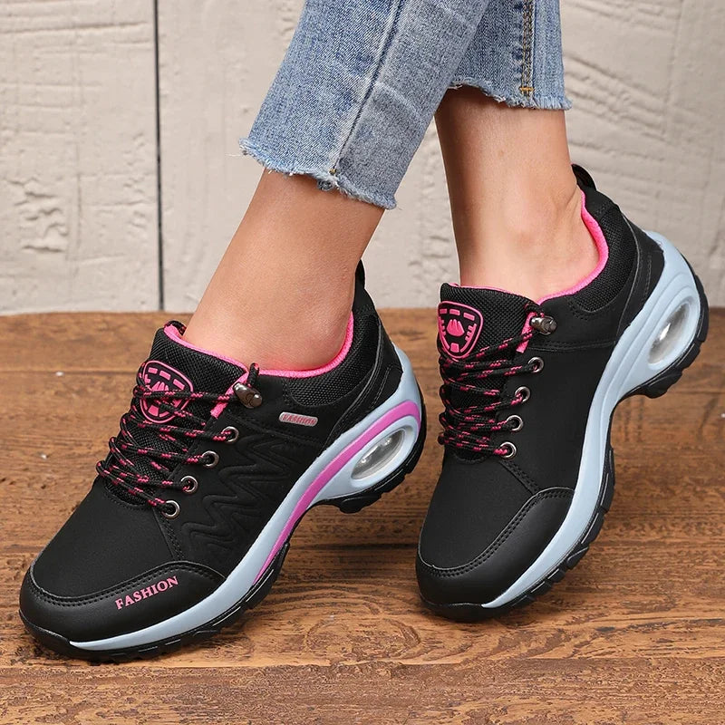 Women's Sports Shoes - Lightweight Comfortable Stylish High-quality Design 2025 Thick Sole  Cushion Walking and Jogging Shoes