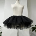White Black Puffy Tulle Lolita Underskirt Women Cosplay Ballgown Kids Bridal Boneless Petticoats Tutu Dress