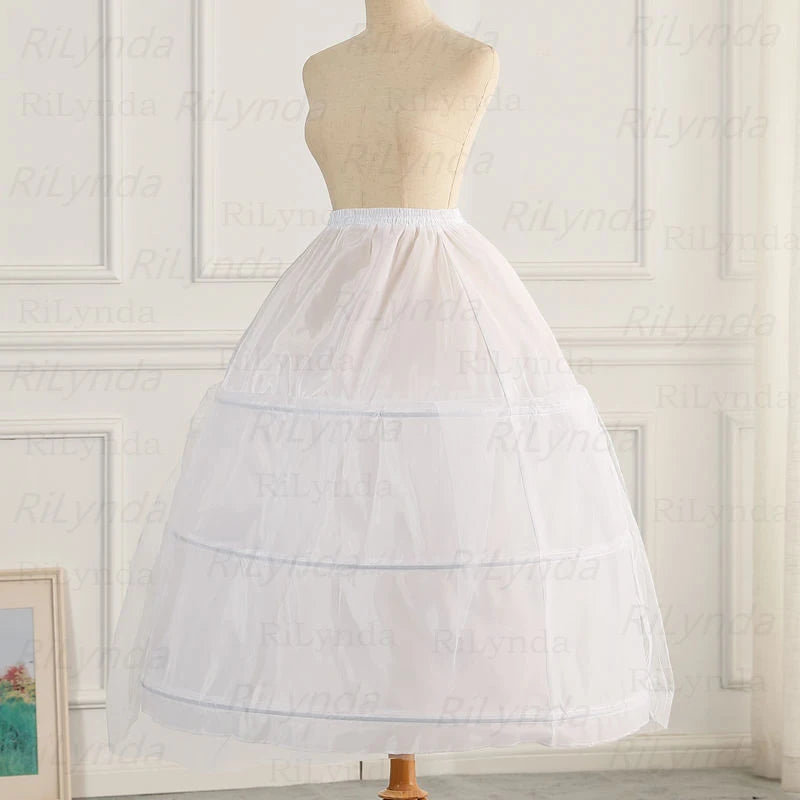 New Arrival 3 Hopps Ball Gown Petticoat Underskirt Wedding Bridal Dress Jupon Mariage Halka Rockabilly With Tulle