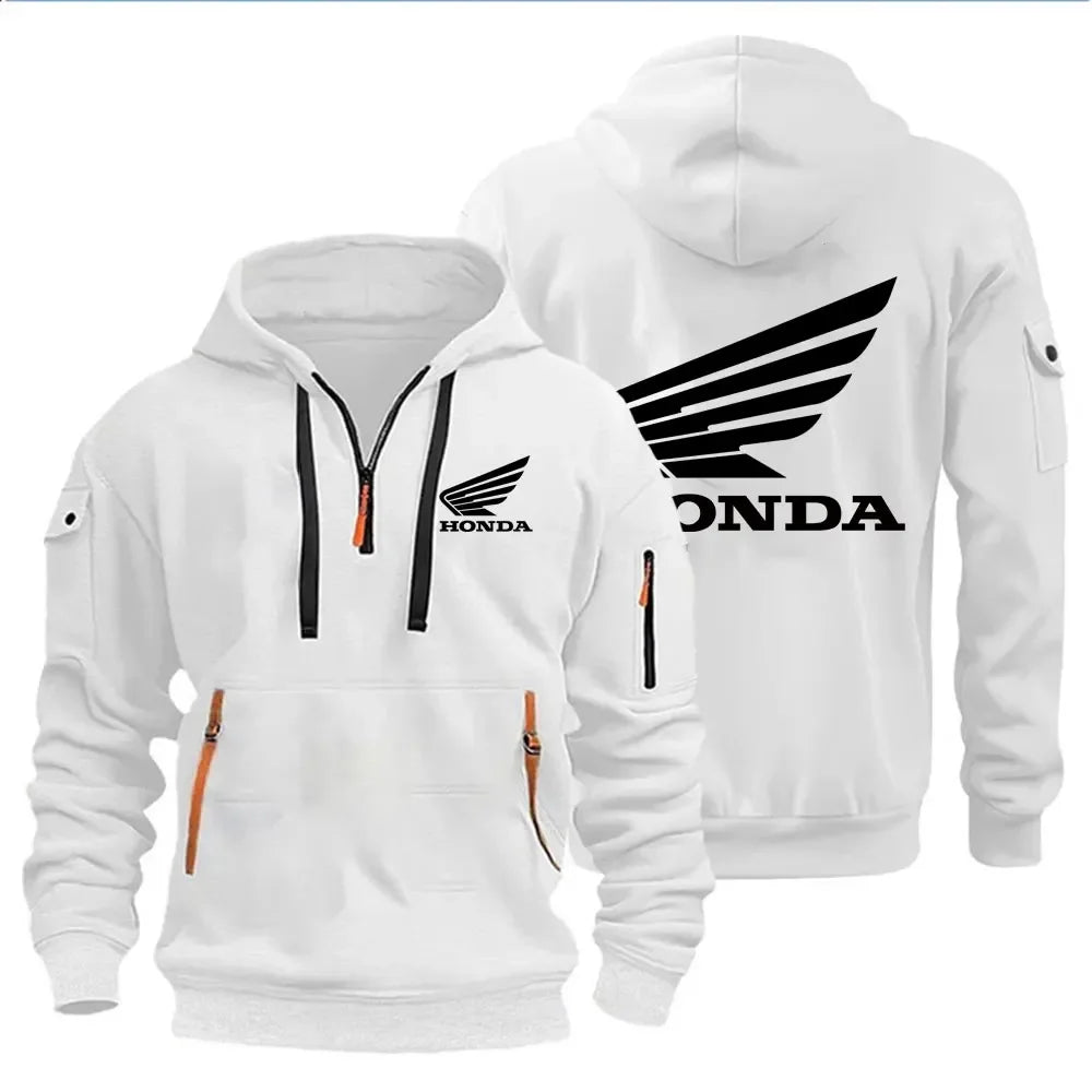 Men's Hoodies Motorcycle Jackets Honda Wings Logo Printed Sweatshirt Pullover Trendy Motorcycle Jackets for Autumn and Winter