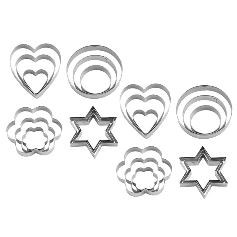 A36T-DIY Cake Decorating Tools,Biscuit Mould Portable Cake Fondant Mold Cookie Cutter Mold Kitchen Gadgets Baking Accessories