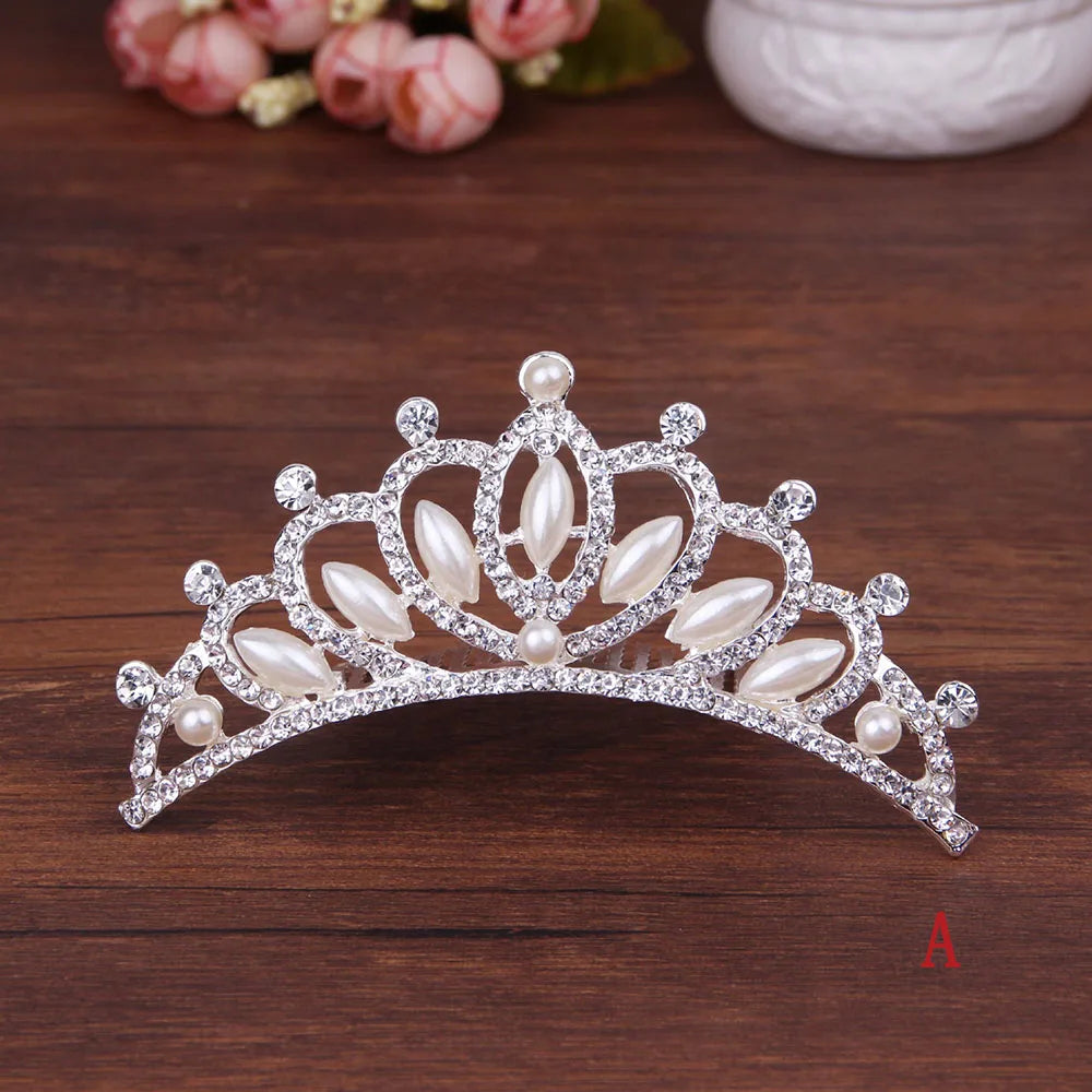 Bridal Stylish Tiara Shiny Crown Sweet Hair Comb Wedding  Jewelry Fashion Accessories Hair  Styling Accessories Headwear