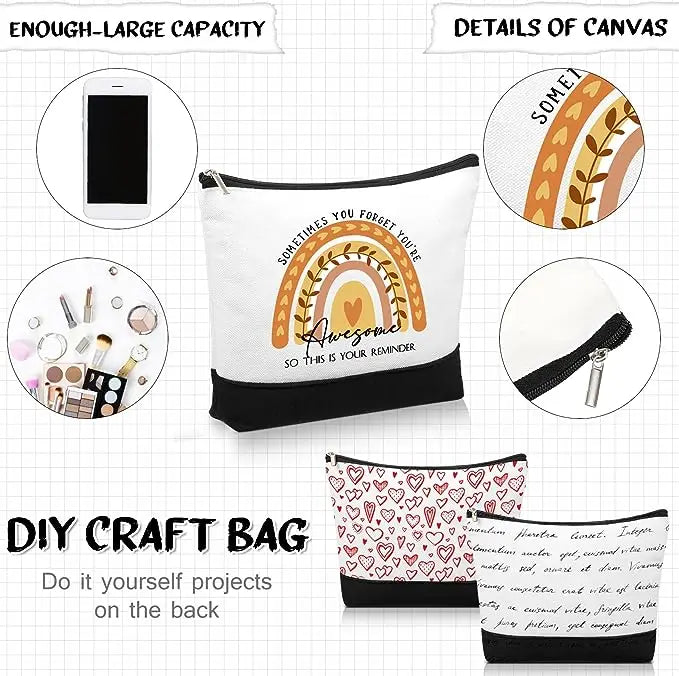 Sublimation Blank Cosmetic Bag Black Bottom Women's Make Up Bag Polyester Portable Storage Pencil Bags For DIY Print LOGO Photo