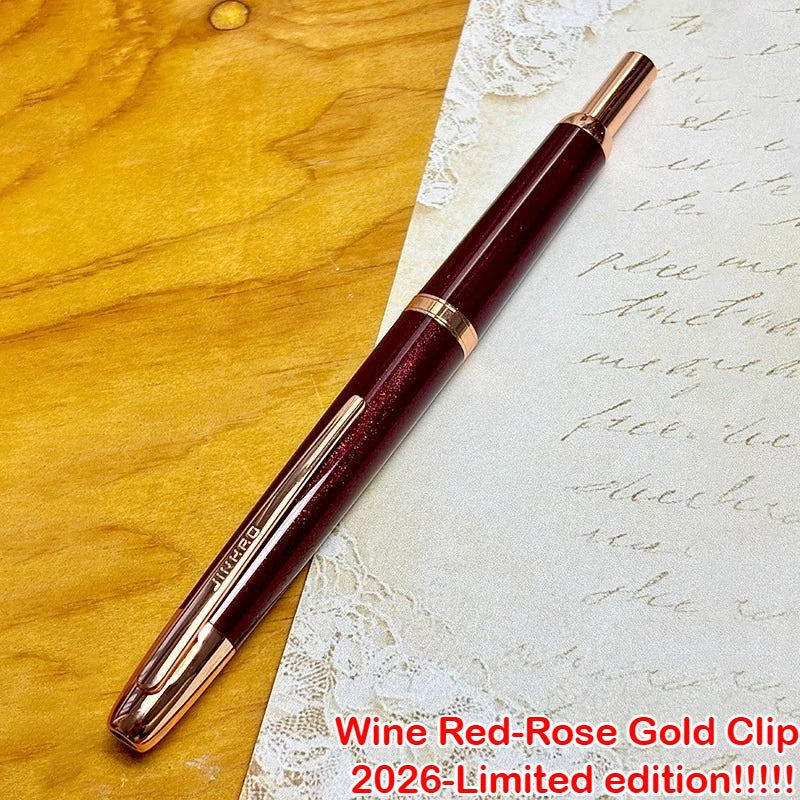 Burgundy Limited Edition!!! JINHAO 20 Press Fountain Pen Retractable Writing Ink Converter Office Supplies PK 10 A1 Stationery