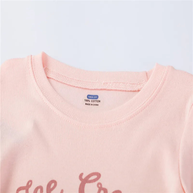   Jumping Meters 2-6T Baby Boys Clothing Sets Autumn Winter Ice Cream Print Cotton Boys Girls Outfit Long Sleeve Sleepwear