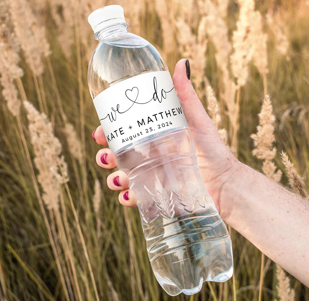 Personalized Wedding Water Bottle Label Birthday Party Thank You Water Bottle Sticker Bridal Shower Welcome Gift Wedding Decor