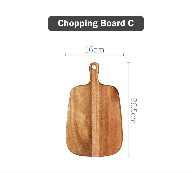 High Quality Kitchen Wooden Chopping Blocks Beech Cutting Board Pizza Bread Fruit Sushi Tray Hangable Screative Kitchen Tool