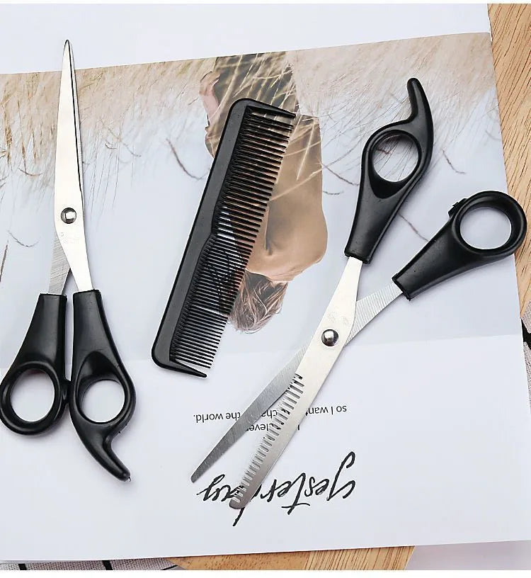 Professional Hairdressing Scissors Kit Tool for Children's Hair Thinning and Styling Hair-for Men and Women Scissors Comb