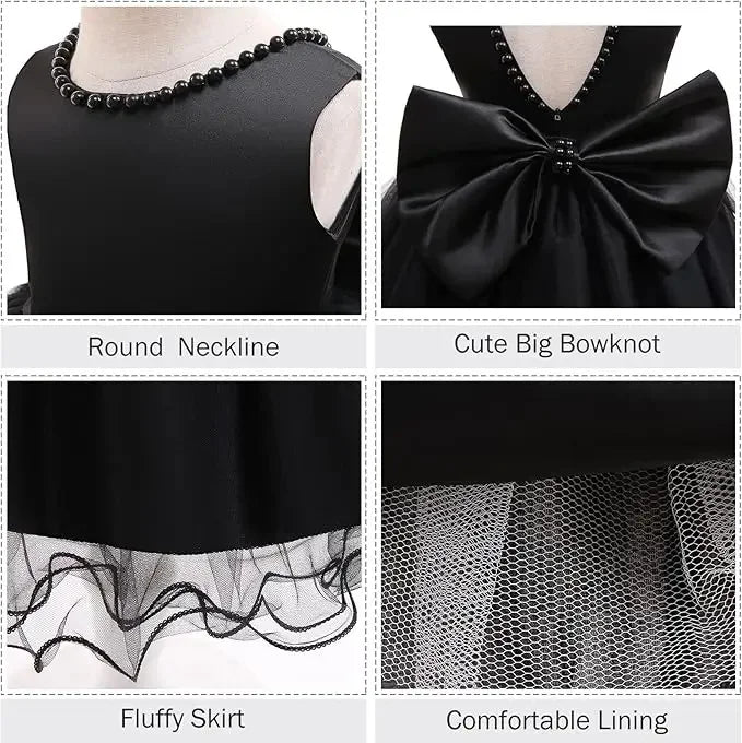 Baby Dresses For 1st Birthday Girls Party Dresses with Headwear Bowknot Toddler Girl Princess Dress Backless Kids Wedding Dress