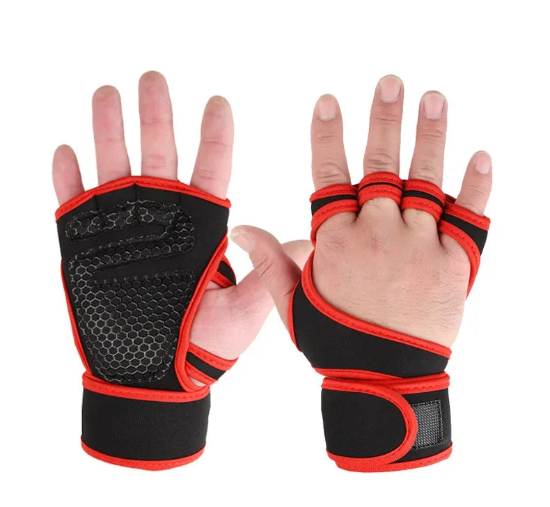 Weightlifting Training Gloves for Men Women Fitness Sports Body Building Gymnastics Gym Hand Wrist Palm Protector Gloves