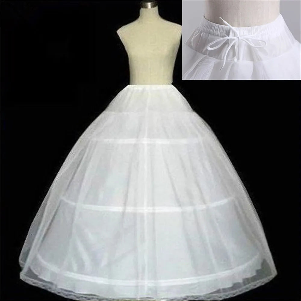 New Arrival 3 Hopps Ball Gown Petticoat Underskirt Wedding Bridal Dress Jupon Mariage Halka Rockabilly With Tulle