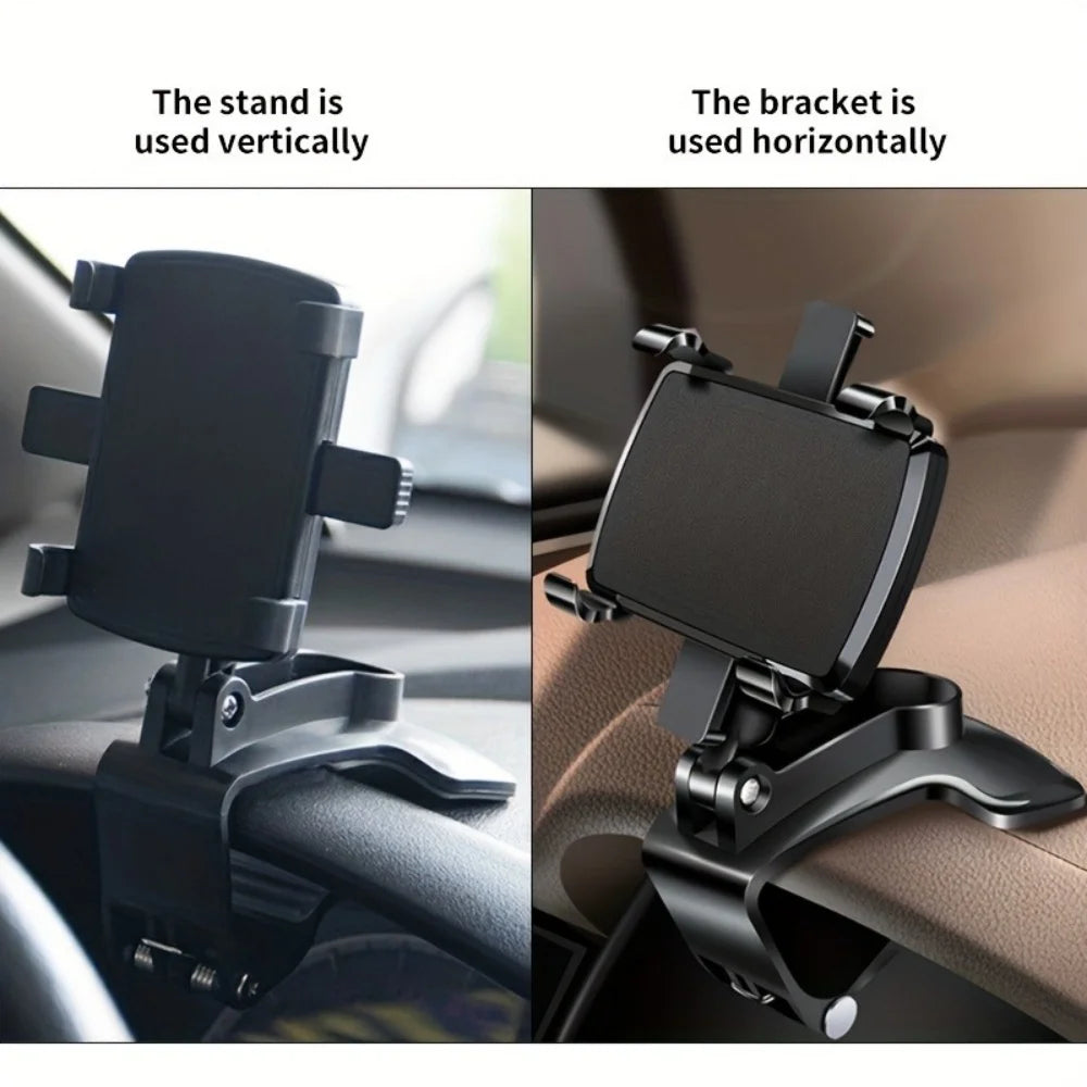 Universal 360° Rotation Car Phone Holder Stand Car Dashboard Clip Mount GPS Navigation Bracket For iPhone Samsung Xiaomi Huawei