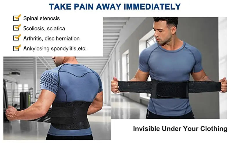 Breathable Waist Trainer Gym Girdle Back Lumbar Support Belt with 8 Stays Adjustable Abdominal Binder for Man Women Lumbar Pad
