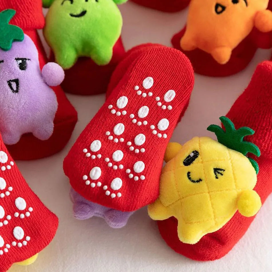 0-3 Years Children Clothing Accessories Infant Non-Skid Anti-Slip Stuff Boy Girl Floor Warm Christmas Stockings Kids Socks