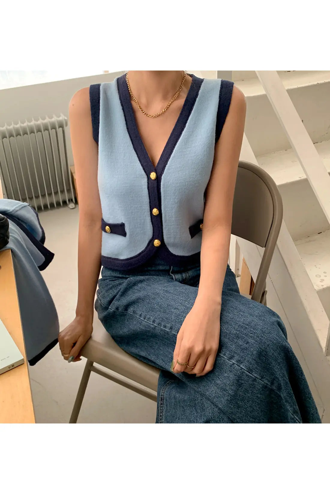 New High Quality Spring Knitted Long Sleeve V-neck Cardigan Coat + Sexy Short Camisole Crop Top Sweater Two Piece Sets Elegant