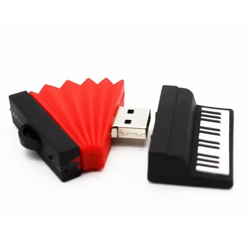 Cartoon Cle Usb Pendrive Guitar Piano Accordion USB Flash Drive  128GB 64GB 32GB 16GB 8GB 4GB USB 2.0 Memoria Stick Pen Drive