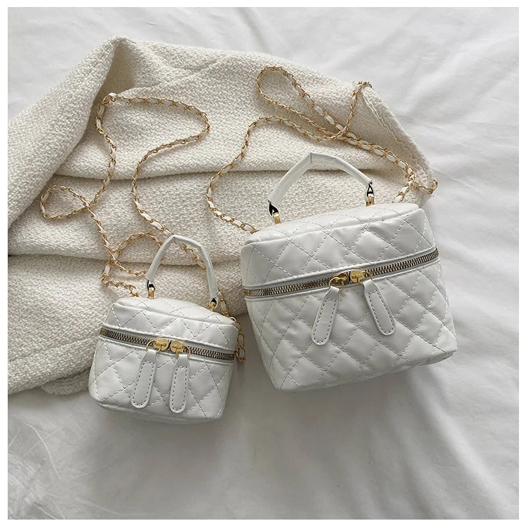 Trendy  Buet Handbag Women's Crossbody Versatile High-End Feel PU Leather Soft Surface Zipper Closure Casual Sle