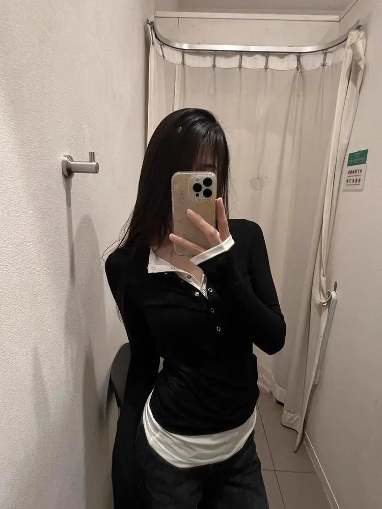 Long-sleeved Base T-shirt Women New Design in Spring and Autumn Slim-fit and Slimming Top