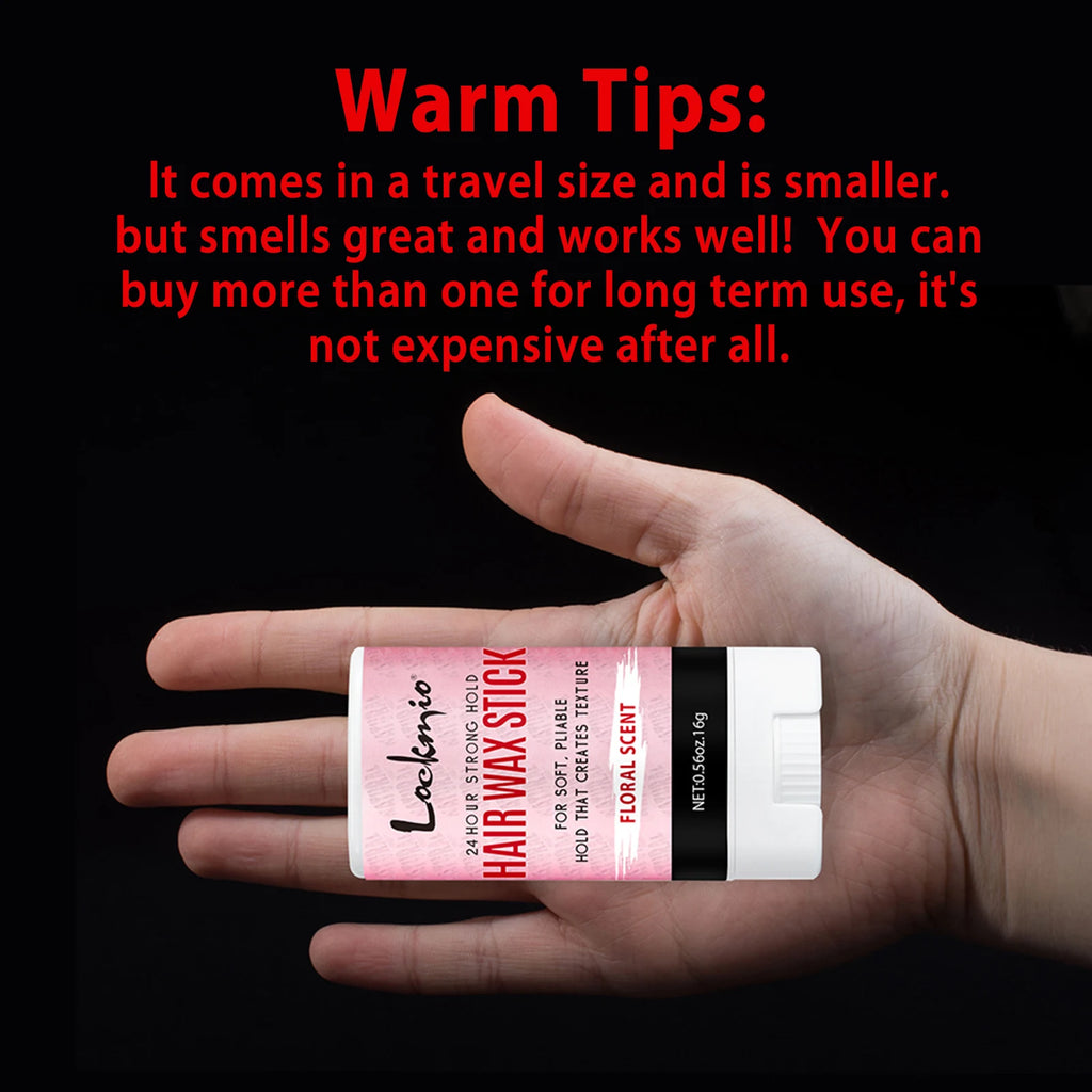 Professional Styling Wax for Women Anti-frizz Pomade Smoothing Broken Back Hair Mud Messy Hairs Control Wax Rod for Natural Wigs