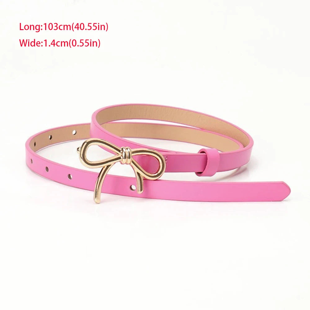 Waist Decoration Versatile Leather Belt Casual Simple Thin Waist Strap Luxury Design Slide Buckle Belt For Women