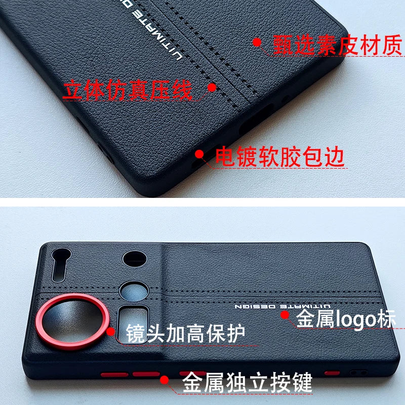 For ZTE Nubia Z70S Ultra Z70 Ultra Case Luxury PU Leather Skin Friendly Phone Cover For Nubia Z70S Ultra 5G Shell