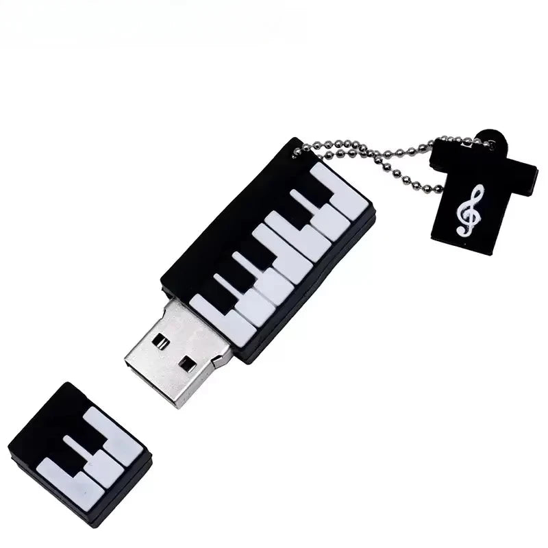 Cartoon Cle Usb Pendrive Guitar Piano Accordion USB Flash Drive  128GB 64GB 32GB 16GB 8GB 4GB USB 2.0 Memoria Stick Pen Drive