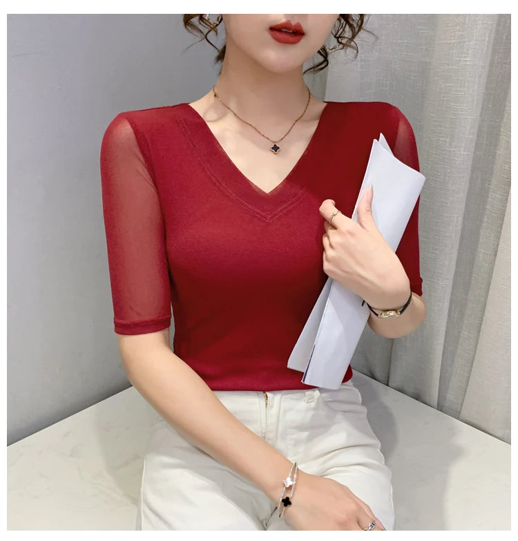 Women's Slim Fit V-Ne T-irt Me Inner Wear Top Spring Autumn Season Faionable Base irt Breathable Wear Resistant
