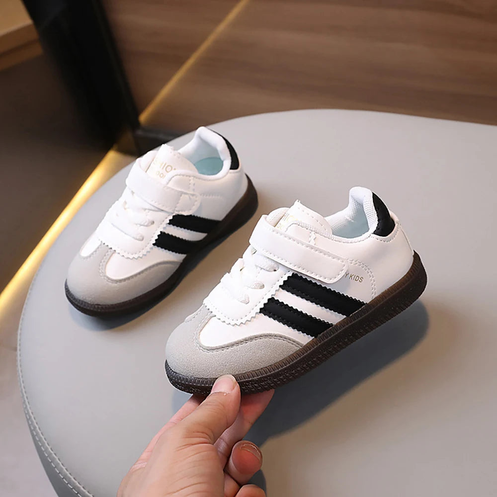 Fashion Sport Shoes For Children PU Leather Ergonomics Kids Sneakers Soft-soled Children's Sneakers Boy's Girl's Tennis Shoes