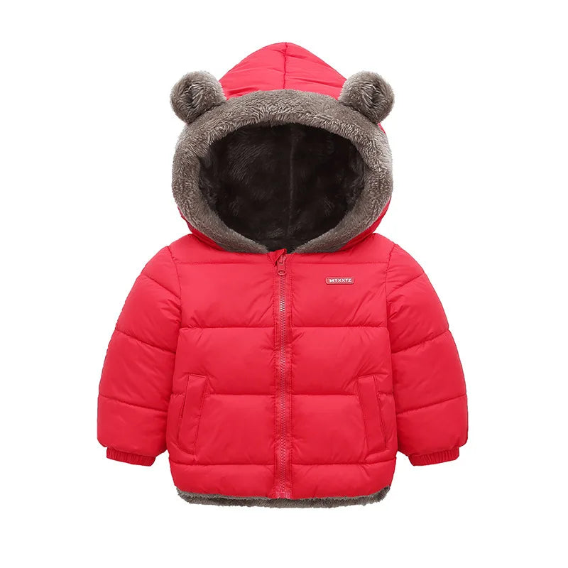 Baby hooded fleece winter jacket for boys & girls