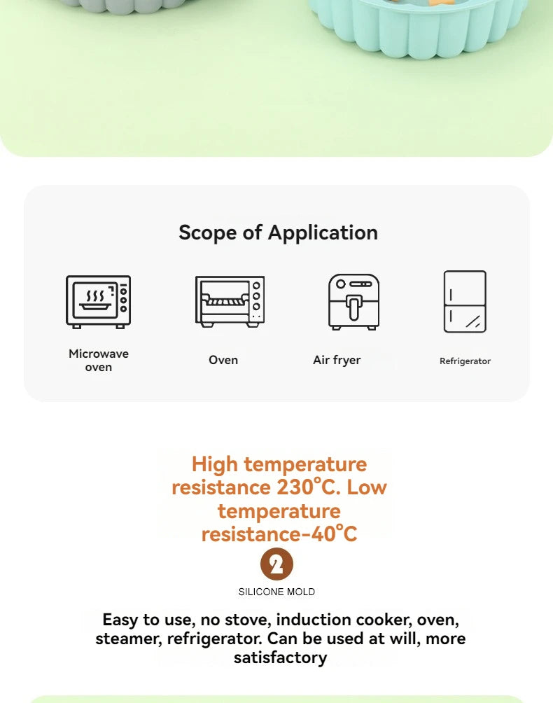 Silicone Sunflower Silhouette Cake Mold Round Diy Baking Molds Multi Purpose High Temperature Resistant Silicone Cake Mold Tools