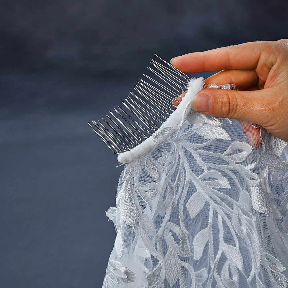 Wedding Bridal Veil Long 1 Layer Veil with Comb Elegant Wedding Accessories Velos De Novia voile de mariee VP115