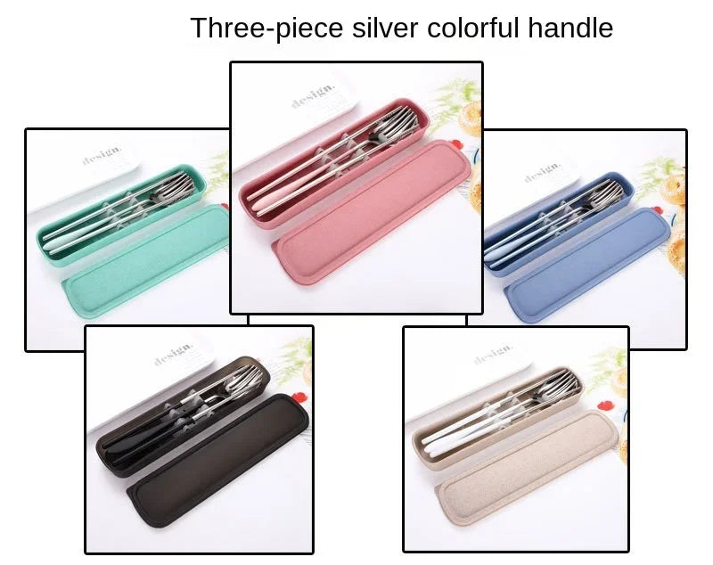 304 Spoon Set for Creative Portable Outdoor Tableware for Adult Students, Stainless Steel Cutlery Set