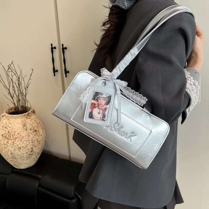 PU Leather Shoulder Bags For Women 2025 Trend Female Underarm Handbags And Purses Large Capacity Top Handle Tote Travel Bag
