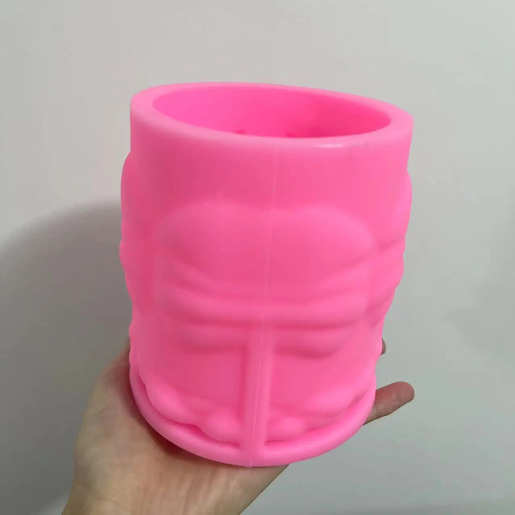 DIY Bowknot Rose Flower Candle Mold Cylinder Rose Floral Pillar Silicone Mold Wedding Decor Valentine's Day Gift Christmas decor