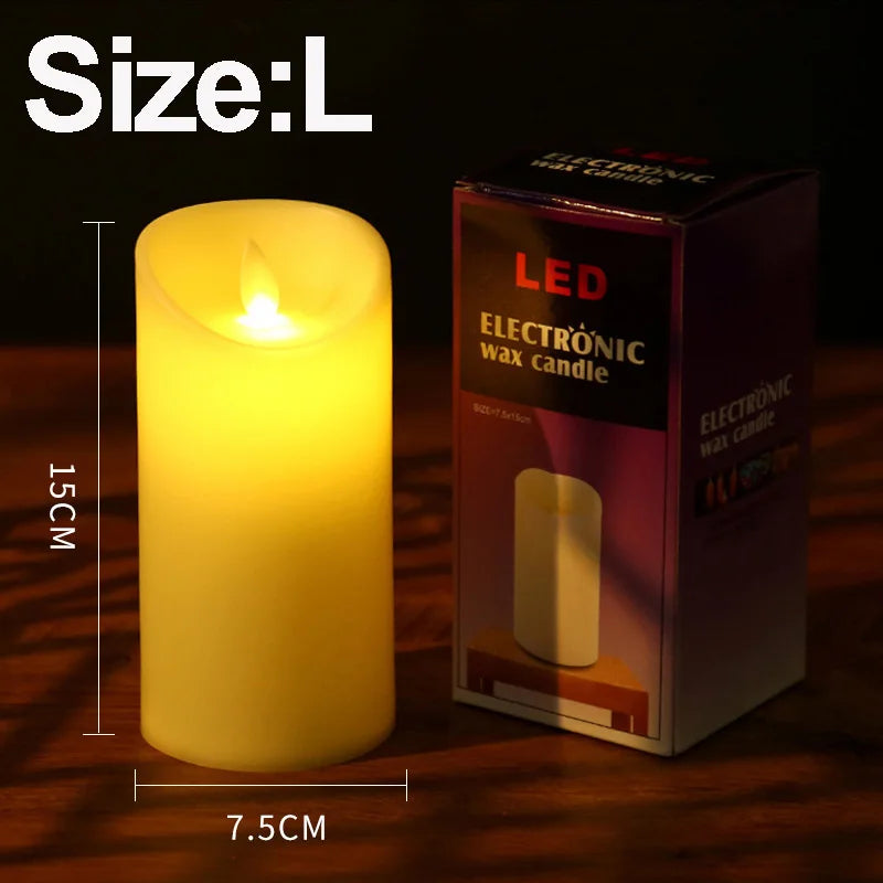 Flameless LED Candle Warm glowing decorative electric candles Home decorative candles for Ramadan Eid Festival Party Decor